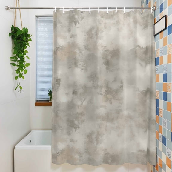 Shower Curtains Sets for Bathroom Decor Retro Marble Slate Pattern Waterproof Bathroom Curtain with Hooks, Gradient Art for Bathroom Decor, 36X72IN