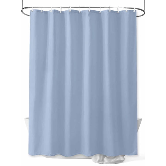 Shower Curtains Solid Color Bath Curtain Light Blue Waterproof Bathroom Shower Curtain Set with Hooks Decoration 72 x 72 Inches