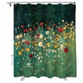 thumbnail image 1 of Shower Curtains Spring Pastoral Bath Curtain Red Yellow Flowers Waterproof Bathroom Shower Curtain Set with Hooks Decoration 36 x 72 Inches, 1 of 7