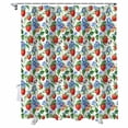 thumbnail image 1 of Shower Curtains Strawberry Blue Floral Leaf Bath Curtain Wildflowers Plant Waterproof Bathroom Shower Curtain Set with Hooks Decoration 72 x 84 Inches, 1 of 7