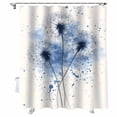 thumbnail image 1 of Shower Curtains Watercolor Blue Dandelion Bath Curtain Retro Plant Waterproof Bathroom Shower Curtain Set with Hooks Decoration 72 x 72 Inches, 1 of 7