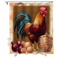 thumbnail image 1 of Shower Curtains Watercolor Rooster Egg Bath Curtain Onion Farmhouse Waterproof Bathroom Shower Curtain Set with Hooks Decoration 72 x 84 Inches, 1 of 7