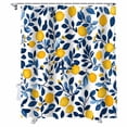 thumbnail image 1 of Shower Curtains Watercolor Yellow Lemon Blue Leaves Bath Curtain Plant Waterproof Bathroom Shower Curtain Set with Hooks Decoration 72 x 84 Inches, 1 of 7