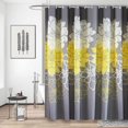 thumbnail image 1 of Shower Curtains Yellow and Gray Floral Pattern Bathroom Waterproof Fabric Tub Curtains with Hooks Bathroom Accessories 72"W X 72"L, 1 of 9