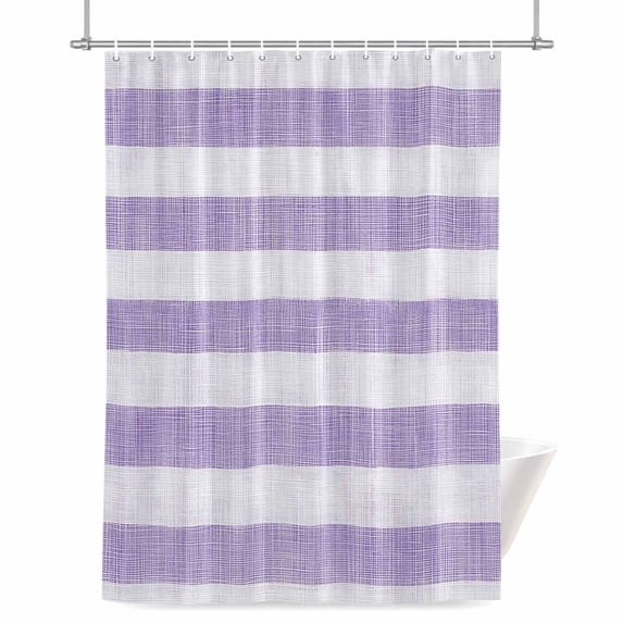 Shower Curtains for Bathroom-36"x72",Farm Vintage Stripes Waterproof Bath Curtain Grommet Shower Curtain Set with Hooks