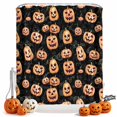 thumbnail image 1 of Shower Curtains for Bathroom-36"x72",Halloween Pumpkin Ghost on Black Waterproof Bath Curtain Grommet Shower Curtain Set with Hooks, 1 of 9