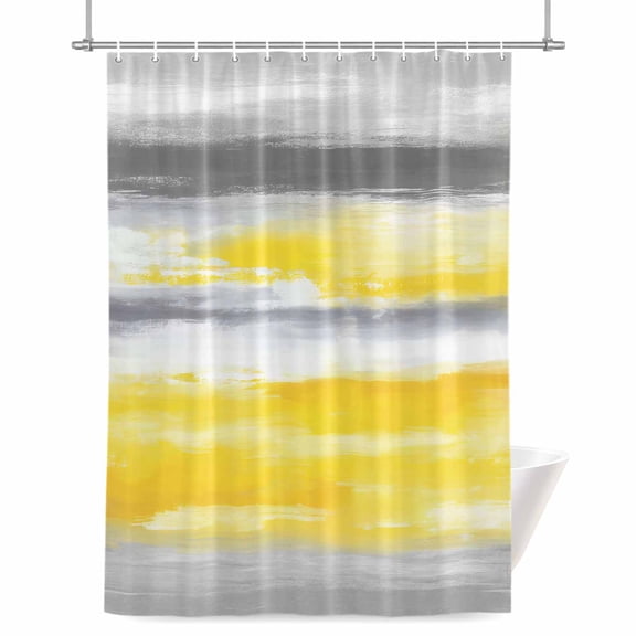 Shower Curtains for Bathroom-36"x72",Modern Abstract Canvas Art Waterproof Bath Curtain Grommet Shower Curtain Set with Hooks