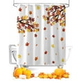 thumbnail image 1 of Shower Curtains for Bathroom-36"x72",Thanksgiving Autumn Maple Leaf Waterproof Bath Curtain Grommet Shower Curtain Set, 1 of 7