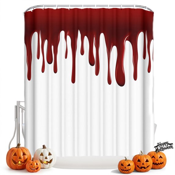 Shower Curtains for Bathroom-60"x72",Halloween Pattern Waterproof Bath Curtain Grommet Shower Curtain Set with Hooks