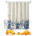 thumbnail image 1 of Shower Curtains for Bathroom-60"x72",Retro Country Pumpkins Waterproof Bath Curtain Grommet Shower Curtain Set, 1 of 7