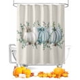 thumbnail image 1 of Shower Curtains for Bathroom-60"x72",Thanksgiving Watercolor Pumpkin on Linen Waterproof Bath Curtain Shower Curtain Set, 1 of 7