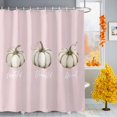 thumbnail image 1 of Shower Curtains for Bathroom-60"x72",Watercolor White Pumpkin Waterproof Bath Curtain Grommet Shower Curtain Set with Hooks, 1 of 6