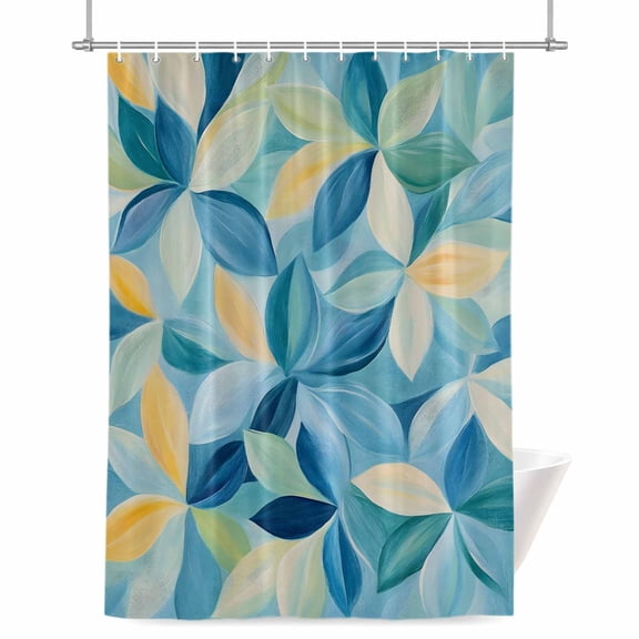 Shower Curtains for Bathroom-72"x72",Abstract Watercolor Colorful Leaf Waterproof Bath Curtain Grommet Shower Curtain Set with Hooks