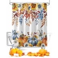 thumbnail image 1 of Shower Curtains for Bathroom-72"x72",Fall Leaves Sunflower Thanksgiving Pumpkin Waterproof Bath Curtain Shower Curtain Set, 1 of 7