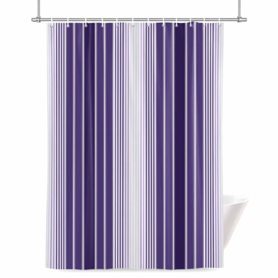 Shower Curtains for Bathroom-72"x72",Farmhouse Purple Gradient Line Waterproof Bath Curtain Grommet Shower Curtain Set with Hooks