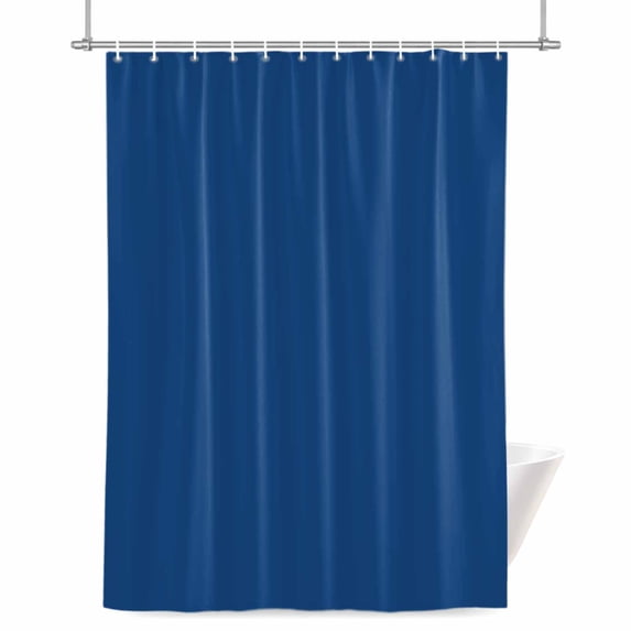Shower Curtains for Bathroom-72"x72",Minimalism Solid Navy Blue Waterproof Bath Curtain Grommet Shower Curtain Set with Hooks