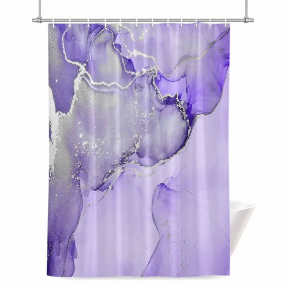 Shower Curtains for Bathroom-72"x72",Purple Abstract Ocean Waves Ripple Waterproof Bath Curtain Grommet Shower Curtain Set with Hooks
