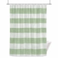 thumbnail image 1 of Shower Curtains for Bathroom-72"x72",Sage Green Linen Striped Waterproof Bath Curtain Grommet Shower Curtain Set with Hooks, 1 of 9
