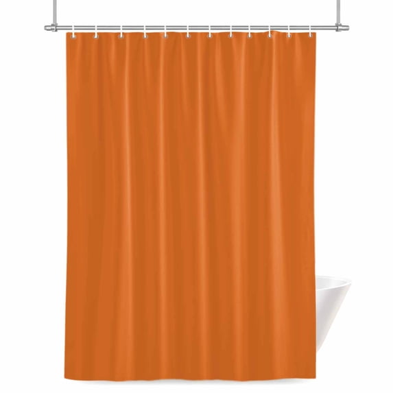 Shower Curtains for Bathroom-72"x72",Solid Art Minimalist Pure Orange Waterproof Bath Curtain Grommet Shower Curtain Set with Hooks