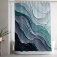 thumbnail image 1 of Shower Curtains for Bathroom-72"x84",Abstract Water Ripples Blue Gradient Waterproof Bath Curtain Grommet Shower Curtain Set with Hooks,, 1 of 9