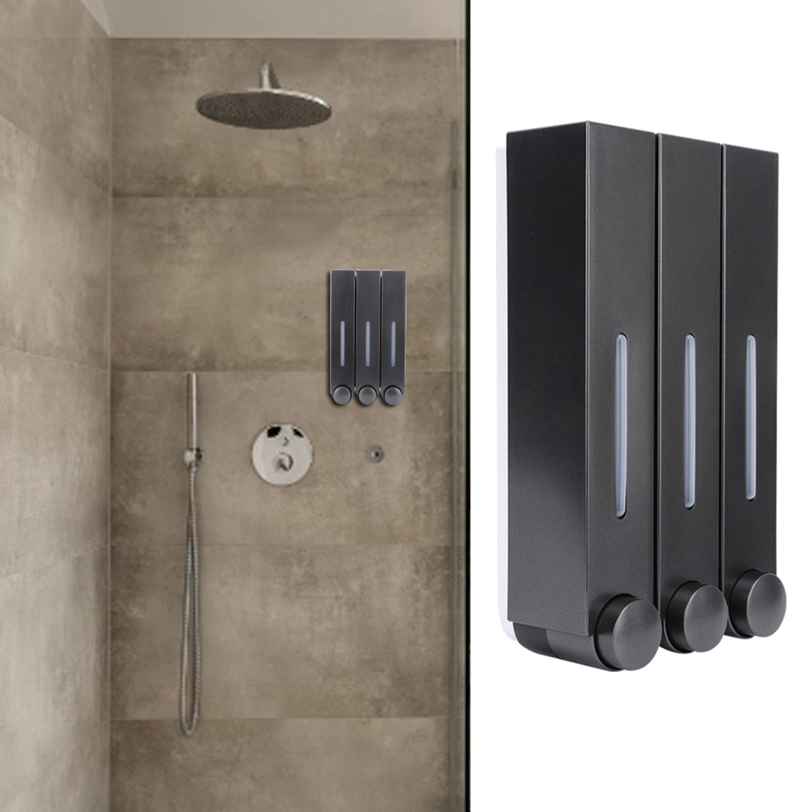 Shower Dispensers,Wall Mount Shower Liquid Dispense Shampoo Dispenser