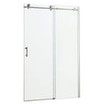 Shower Door 48" W X 76"H Single Sliding Bypass Shower Enclosure,Brushed