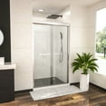 thumbnail image 1 of Shower Door 48" W x 76"H Semi-Frameless Bypass Sliding Shower Enclosure, Chrome, 1 of 9