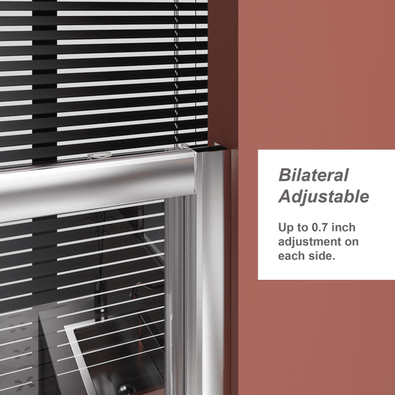 Shower Door 60.in W x 72.in H Single Sliding Shower Door, 1/5 inch Thick Clear Tempered Glass Shower Door with Stainless Steel Handle, Chrome,Frameless Shower Door