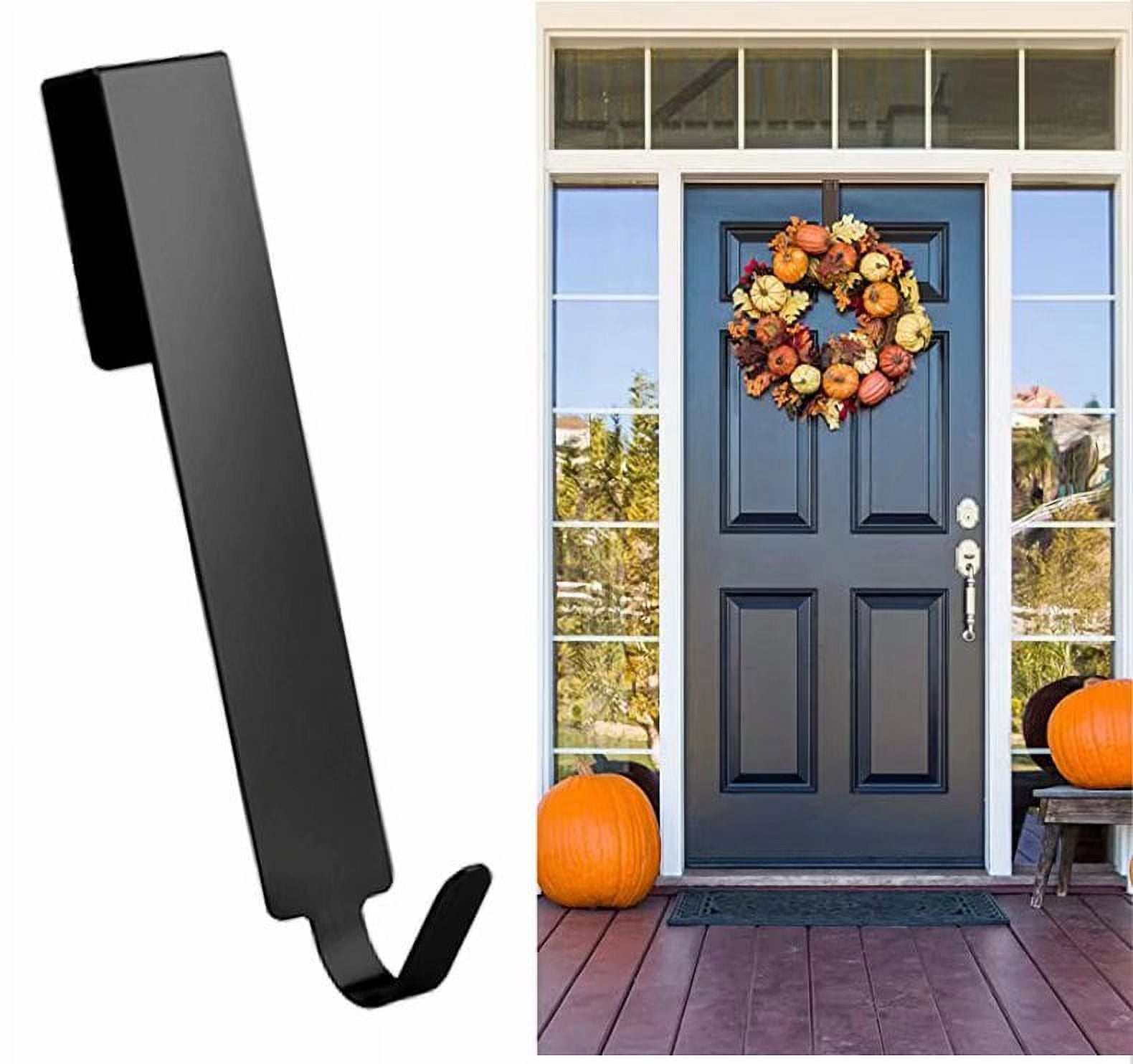 Shower Door Hooks Over The Door Hooks for Bathroom Frameless Glass Shower Door Extended Towel Hooks 7 Inches Black