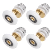 Shower Door Roller Runner Wheel 25mm Dia. Replacement Part Bathroom Glass Shower Sliding Door Roller, 1 Set 4pcs