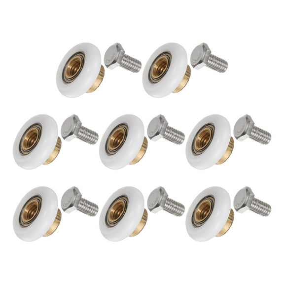 Shower Door Roller Wheel 20mm Dia Replacement Part Bathroom Glass Door Sliding Door Roller, (2 Set 8pcs)