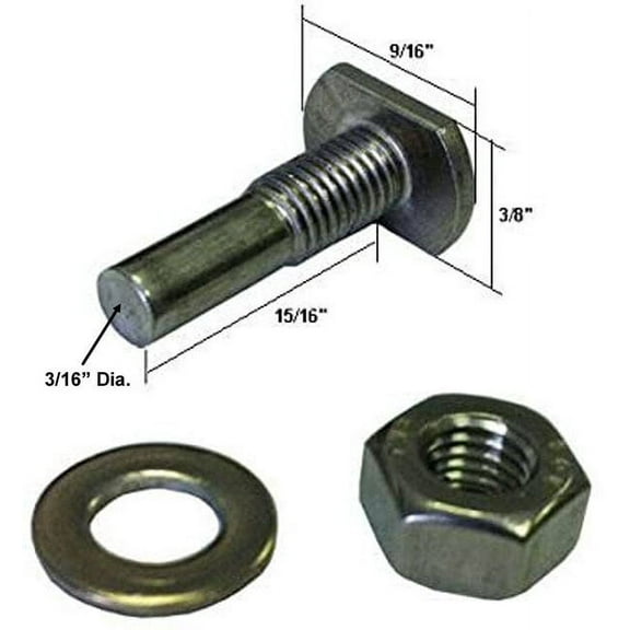 Shower Door T-Bolt, Hex-Nut and Washer for Pivot Shower Doors.