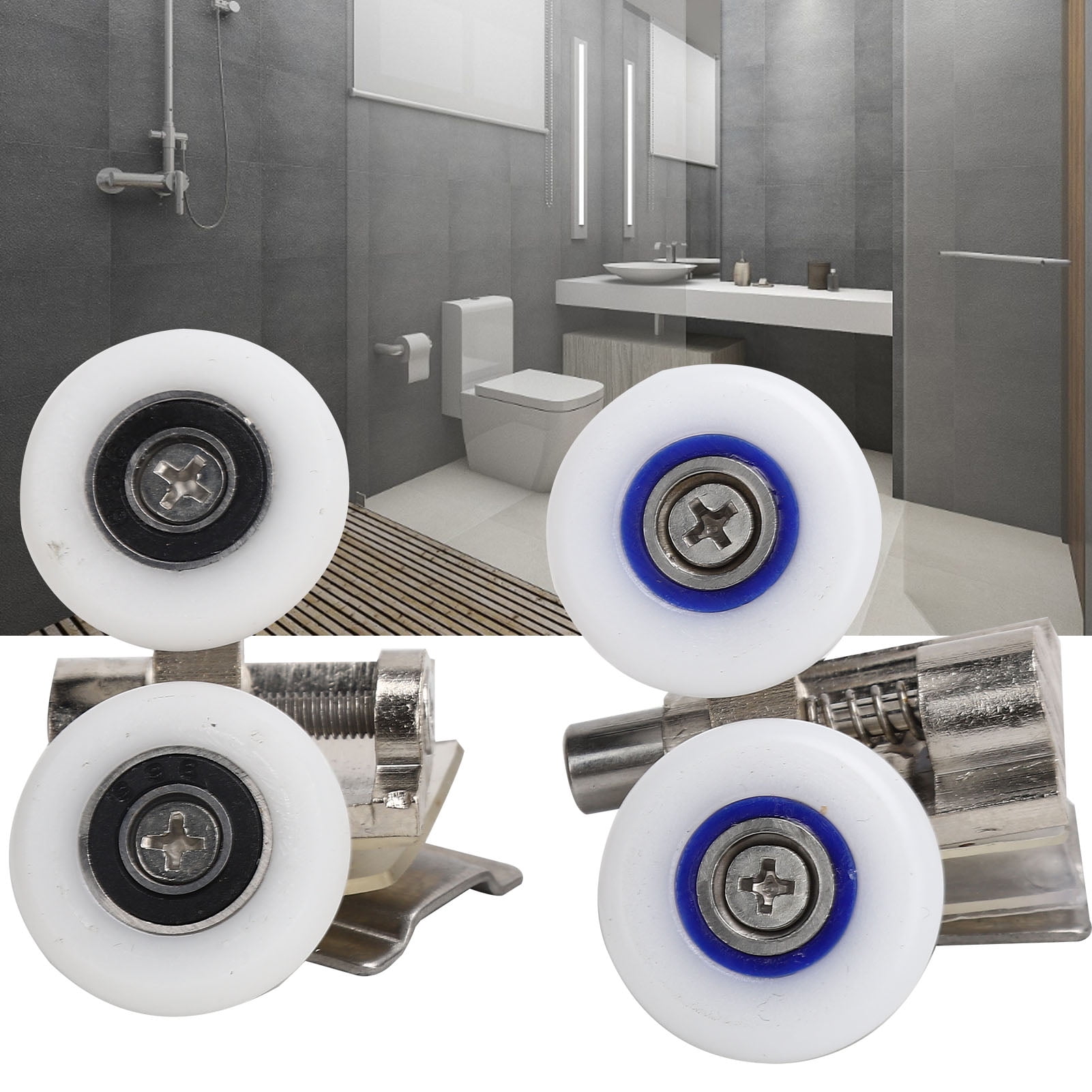 Shower Door Wheel, Bathroom Accessory Runner Rollers Pulley Wheels