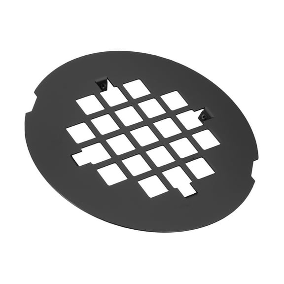 Shower Drain Cover 4-1/4" OD, 1 Pcs 304 Stainless Steel Round Snap-in Shower Drain Strainer Grid Replacement Cover for Bathroom Floor Lawns Landscaped Walkways Patios, Black