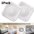 thumbnail image 1 of Shower Drain Cover For Bathroom Tub And Kitchen, Easy To Install 2-Pack-White, 1 of 9