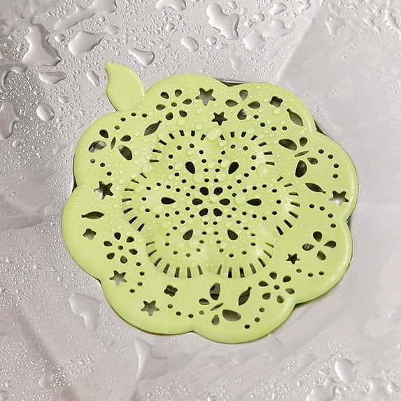 Shower Drain Grid Strainer Flower Floor Drain Kitchen Bathroom Sewer Filter Home Sink Anti-Blocking Drain Floor Drain Nordic Green