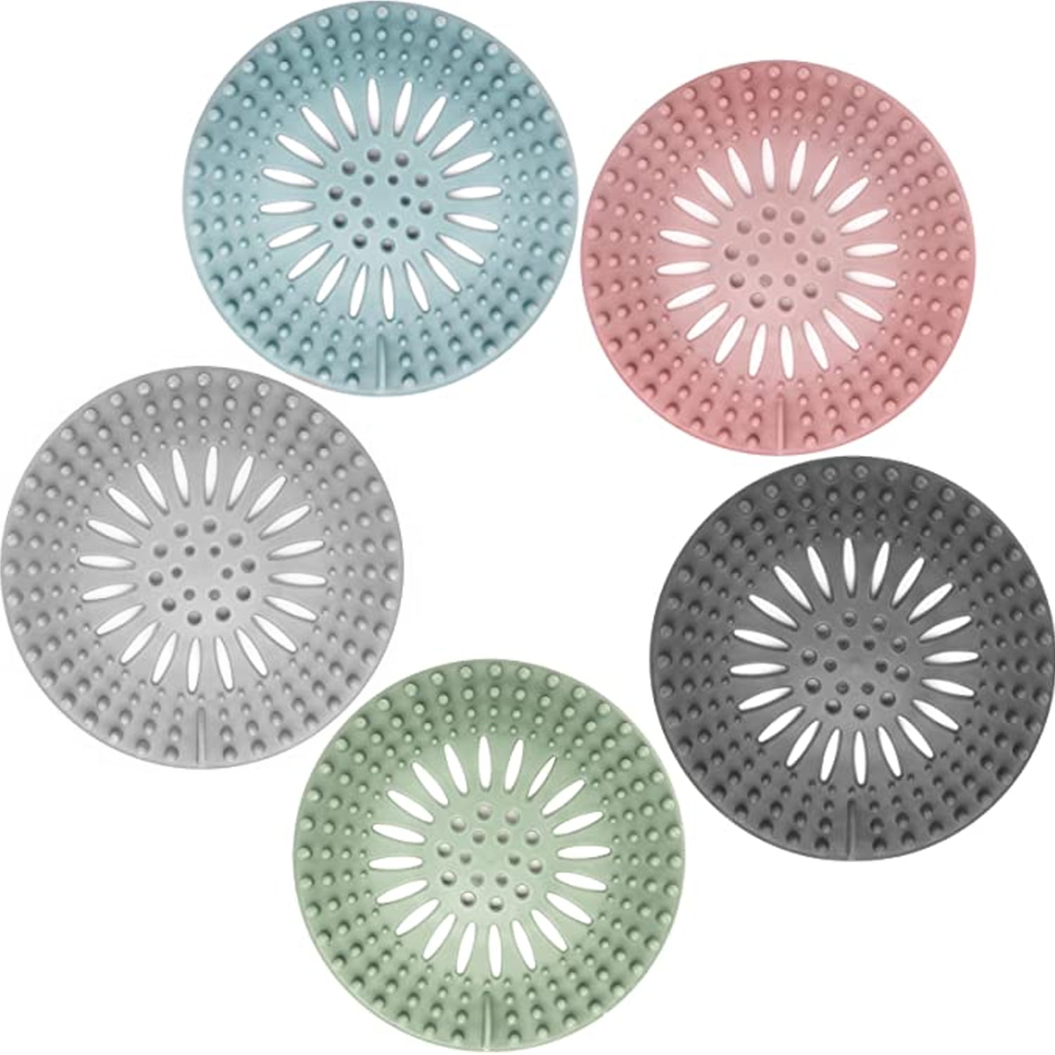 Drainwig Shower Drain Protectors As Seen on Shark Tank, Disposable Hair Catchers, Flower, Pack of 4