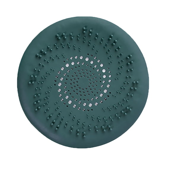 Shower Drain Hair Catcher, 5.9 inch Universal Large Shower Strainer, Flexible Plastic Drain Cover, Anti-clogging Drain Protector for Shower,Bathroom, Kitchen Sink, 1 Pc,Green
