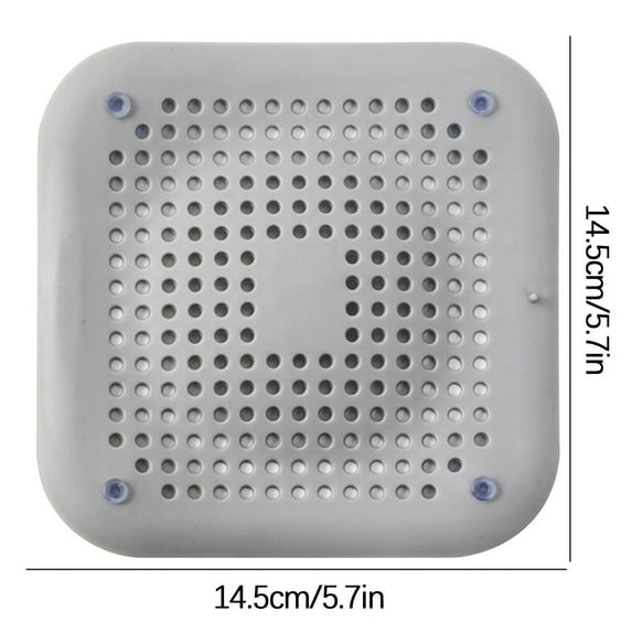 Shower Drain Hair Catcher with Suction Cup | Round Kitchen & Bathroom Sink Strainer | TPR Material Floor Drain Cover | Prevents Clogs in Tub, Sink & Shower