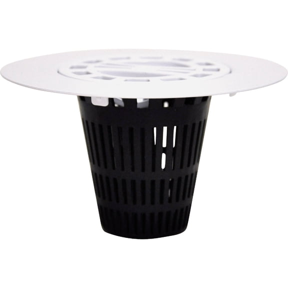 Shower Drain, Hair Catcher, White