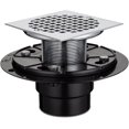 Shower Drain with Copper Strainer Top Chroming or 2" Solvent Weld Pipe