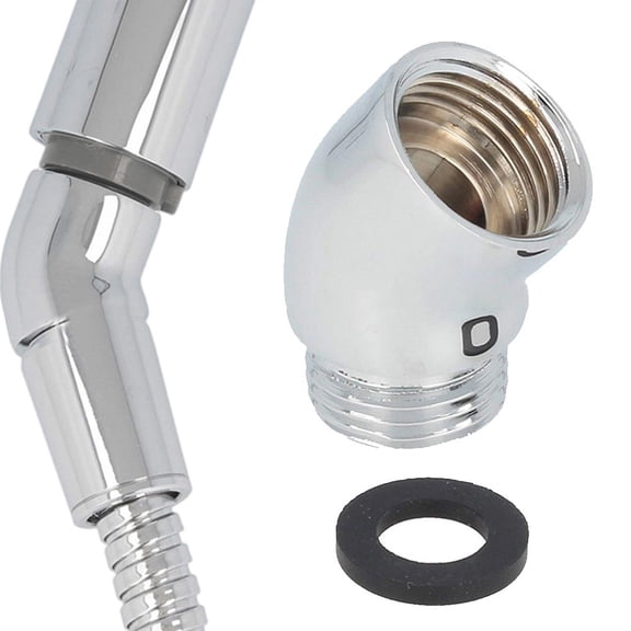Shower Elbow Adapter Shower Connector Hand Shower Top Spray Elbow Chrome Angle Female Male Thread Bathroom Accessories