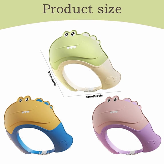 Shower Essentials Reusable Shower Cap Cap Shampoo Cap Baby Cartoon Shower Cap Shield Soft Adjustable Visor Bathing Hat With Eye And Ear