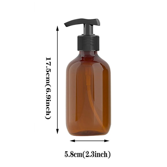 Shower Essentials Shower Bottle Leak Proof 1PCS Transparent PET Plastic Bottles With Black Screw Caps, Recyclable 3 ML