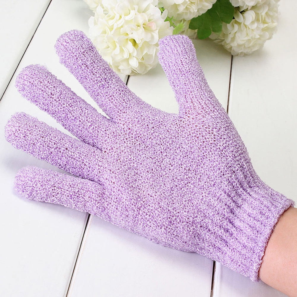 Shower Exfoliating Gloves Hand Exfoliating Glove Body Scrubber Loofah Washing Gloves Deep Cleansing Sponge for Shower, Spa, Massage and Body Scrubs, Dead Skin Cell Remover
