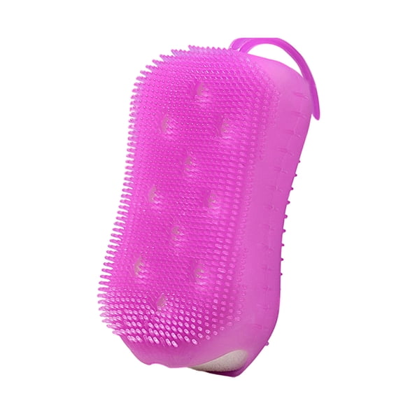 Shower Exfoliating Scrub Sponge Silicone Body Scrubber Bubble Bath Brush Massager Skin Cleaner Cleaning Pad Bathroom Accessories for Gentle Daily Exfoliation