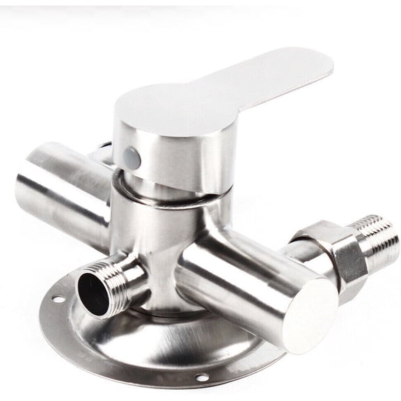 Shower Faucet Control Valve Wall Mount Single Handle Shower Mixer Valve Bath Mixer Bathroom Water Tap Kit Stainless Steel Exposed Shower Faucet with Switch for Cold and Hot Water