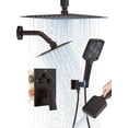 thumbnail image 1 of Shower Faucet Set  Ceiling Mount Rainfall Shower System with Rain Shower Head and Multi-function Handheld Head Push Button Diverter Shower Faucet Trim Kit Matte ), 1 of 6