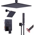 thumbnail image 1 of Shower Faucet Set Matte  Shower System Push Button Diverter Shower Faucet with in Handheld Ceiling Mount  Shower Head with  Wall Mount Shower Head, 1 of 6