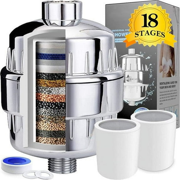 Shower Filter For Hard Water,18-Stage TICOZE Water Softener Shower Head Filters, Reduces Dry Itchy Skin/Dandruff/Eczema/Dramatically Improves,Filtered Shower Head Removes Chlorine/Harmful Substances
